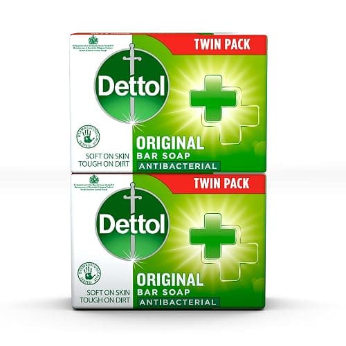 Dettol Antibacterial Soap Bar Multipack, 2 X 100g, Total 200g, Body Cleanser, Disinfectant, Kills 99.99% Of Germs, Effective Wash, Hygiene Essential - Image 1