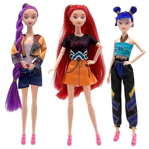 HIDLY 2025 Korean Idol Dolls Set with Trendy Outfits,Singer Doll Merch Christmas Decorations Gifts (Multicolor) - Image 1