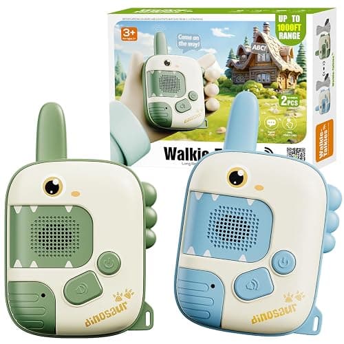Kids Walkie Talkies Toys for Boys: Dinosaur Toys 2 Pack Birthday Gifts for 3-7 Year Old Boys and Girls, Camping Outdoor Games, Christmas Easter Gifts - Image 1