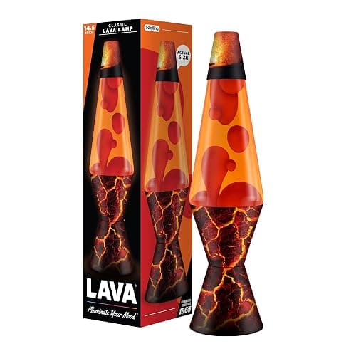 The Original Lava® Lamp - 14.5" Volcanic Crags - Classic Liquid Motion Lamp - Red Wax and Orange Liquid - #2078 (Amazon Exclusive) - Image 1