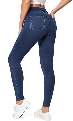 IUGA Stretchy Jeans for Women High Waist Jeggings Tummy Control Skinny Jeans Pull on Leggings with Pockets Trendy Casual - Image 1