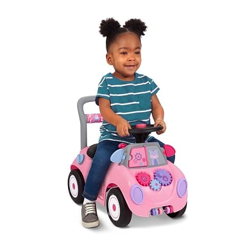 Radio Flyer Busy Buggy Ride On Toy Car with 17 Interactive Activities, Sit-to-Stand for Ages 1-3, Features Built-in Storage, Walk or Ride Options for Toddler Development and Play - Image 1