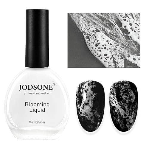 JODSONE Ocean Wave Blooming Liquid,16.5ml Wave White Blooming Liquid for Spreading Effect Wave,High Fluidity Wave Textures for Ocean Wave Nail Art,Soak off Diy Nail Art Design,Use with Gel Polish - Image 1