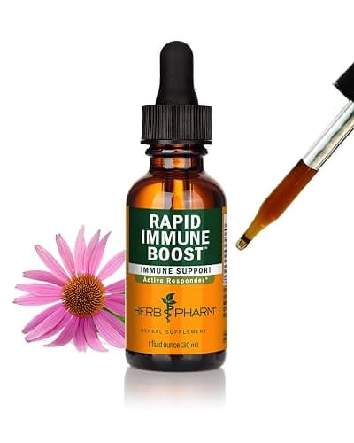 Herb Pharm Organic Rapid Immune Boost: Fast-Absorbing Tincture for Adults, Echinacea Tincture with Goldenseal, Ginger Extract & Elderberry, Immune Support Supplement & Wellness Aid, 1 Oz - Image 1