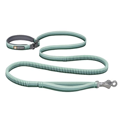 Ruffwear, Roamer Bungee Dog Leash for Running, Biking or Hiking, Can be Used Hand-Held or Hands-Free, River Rock Green, 7.3'-11' - Image 1