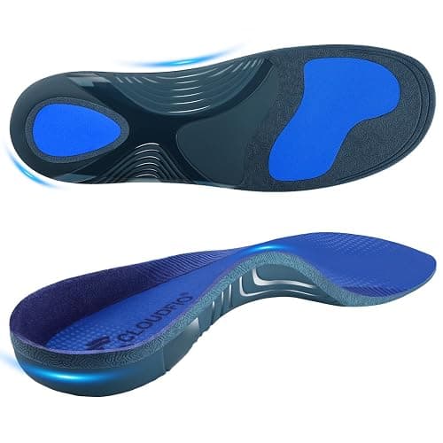 Cloudflo Plantar Fasciitis Insoles for Men Women,High Arch Support for Pain Relief,Shoe Inserts Orthotic for Flat Feet,Work Boot Insoles for Shock Absorbing Inserts (Fit for Standing All Day) DB-XL - Image 1