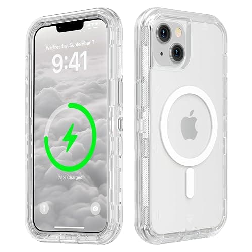 Follaroma for iPhone 13 Case, Compatible with MagSafe, Durable Dual Layer Transparent Magnetic Phone Cases, Heavy Duty Shockproof and Anti-Drop Protective Cover for iPhone 13, 6.1'', Clear - Image 1