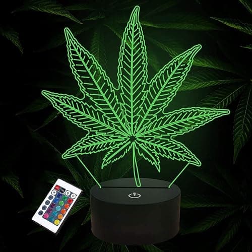 FULLOSUN 3D Night Light, 3D Illusion Lamp with Remote Control 16 Colors Changing Table Desk Bedroom Decor Optical Home Room Store Decoration - Image 1