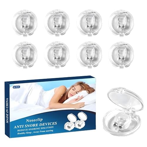 Milumber Sleep Clips snoring, Anti Snoring Devices(8pcs), Anti snoring Nose Clip, Snoring Nose Clip, Snore Stopper,Snoring Solution for Comfortable and Quieter Sleep, Snoring Magnetic Nose Clips - Image 1