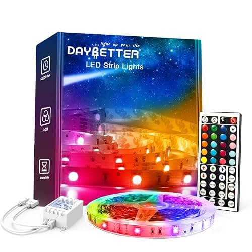 DAYBETTER Led Lights for Bedroom, 32.8ft Led Strip Lights RGB Color Changing Strip Light with Remote Control, Led Light for Room Decor, Home Decor - Image 1