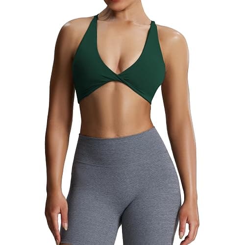 Aoxjox Women's Workout Sports Bras Fitness Sienna Low Impact Bra Yoga Crop Tank - Image 1