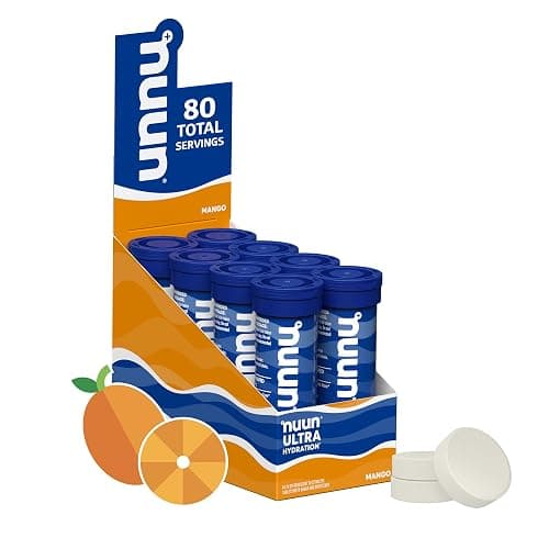 Nuun Ultra Hydration Tablets | Electrolyte Powered Hydration with Vitamin C | Vegan, Gluten-Free, No Artificial Sweeteners | Mango Flavor, 8 Pack (80 Tablets) - Image 1