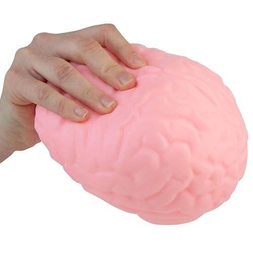 ORB Easy Sqweezy Jumbo Brainy - Squeeze This Big, Fun, Squishy, Slow Rising, Extra Soft Giant Brain for Stress Relief - Original Sensory / Fidget Novelty Toy and Gift for Kids and Adults - Image 1