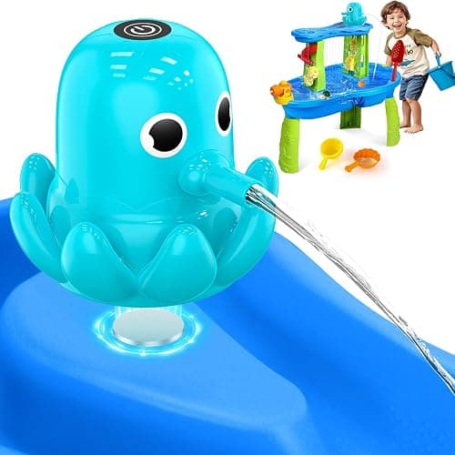 Water Table Pump - Cordless & Rechargeable Water Pump for Water Table with Magnetic Octopus Design, Quick-Install Outdoor Sand/Water Play Toys & Durable Accessories for Toddlers Kids (Green) - Image 1