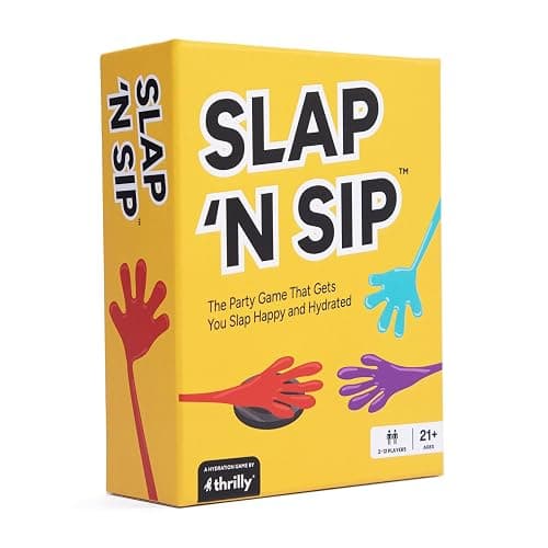 Slap N Sip A Hilarious Drinking Game with Sticky Hands, 200 Cards & A Sip Chip, Fast-Paced Adult Party Game for Game Nights, Funny for Adults Ages 21+ - Image 1