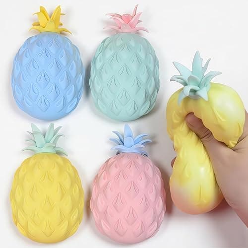 Funny Adults Stress Relief Squeeze Ball Toy, 1PC Vent Ball Pineapple for Tiny Things Party Bulk Adult Strinkets Mochi Random Things for Animals for Fun (1PC Random) - Image 1