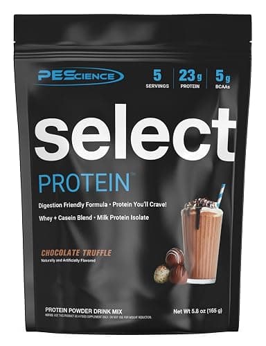 PEScience Select Protein Powder, Whey and Casein Blend, Clean Protein Powder for Women and Men, Low Calorie, Low Carb, Keto Friendly, Gluten Free - Chocolate Truffle - 5 Servings - Image 1