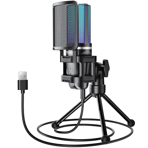 TONOR Podcast Microphone, USB Computer Mic, Cardioid Condenser PC Micro with Tripod Stand and Pop Filter for Podcasting, Streaming, Vocal Recording, PC & Laptop, 180 cm/70inch Cable, TC777 Pro - Image 1