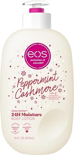 eos Shea Better Holiday Body Lotion, Peppermint Cashmere, Limited Edition Skin Care, 24-Hour Moisture, Body Lotion for Women, Vegan, 16 fl oz - Image 1