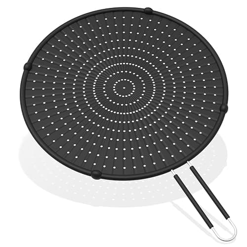 INYOU Silicone Splatter Screen for Frying Pan Suitable for 13” Pans, Multi-Use Grease Splatter Guard Heat Resistant to Hot Oil Food Safety Oil Splash Guard - Image 1