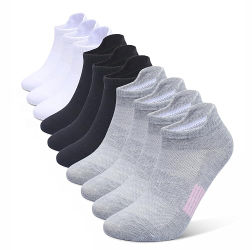 Henwarry Women's 10 Pairs Athletic Running Low Cut Socks Thin Cotton Soft Ankle Tab Socks - Image 1