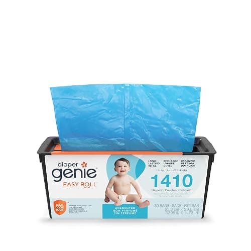 Diaper Genie Easy Roll Refill | 30 Bags Per Refill | Holds Up to 1410 Newborn Diapers | Odor Control | Diaper Pail Refill Bags | Fits Diaper Genie Signature & Platinum Pails - Image 1