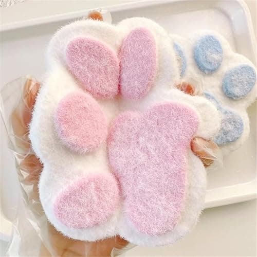 Taba Squishy, Big Cat Paw Squishy Toys, Super Soft Cat Paw Squeeze Toys for Stress Relief, Kawaii Furry Cat Paw Stress Toys Fidget Toys Gifts for Anxiety & Relaxation for Cat Lovers, Kids, Adults (A) - Image 1