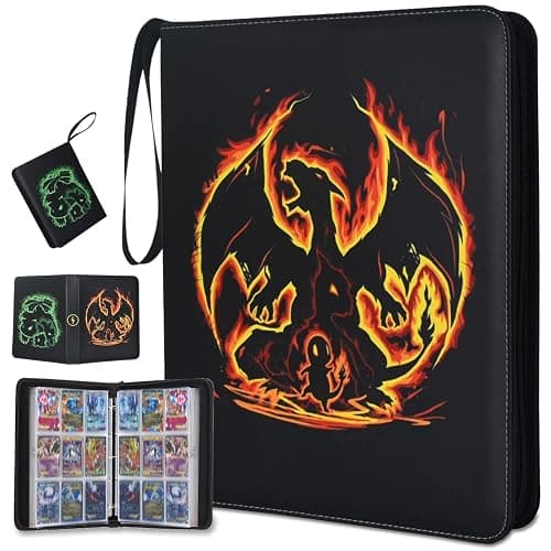 LIMSTDIC Card Binder with Sleeves - 9-Pockets Card Binder Holder Compatible with TCG Trading Cards, Card Storage Album with Zipper for Boys Girls Organized Holds Up to 900 Cards - Image 1
