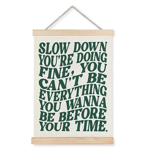 LUVADIAN Song Lyrics Wall Art, Disco Pop 70s Retro Poster Hanger Frame, Funky Trendy Wall Decor for Home Studio Bedroom Girls Room, Gifts for Music Lovers 12x16 Inches - Image 1