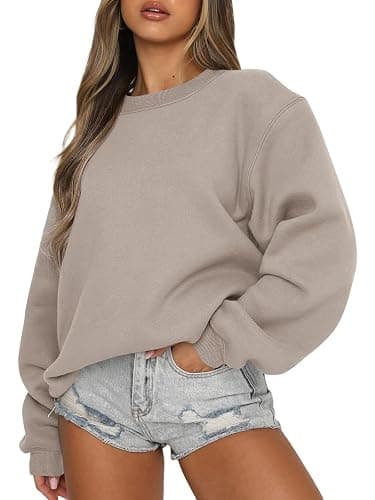 EFAN Womens Sweatshirts Oversized Crewneck Y2K Fleece Hoodies Fall Fashion 2025 Teen Girls Cute Winter Clothes Sweater - Image 1