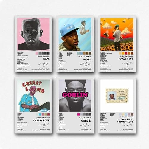 BAON Tyler Poster The Creator Music Album Cover Edition Posters Set of 6 Poster 16x24 Inch Unframed Decorative Painting Canvas Wall Posters And Art Picture Print Modern Family Bedroom Decor Posters - Image 1