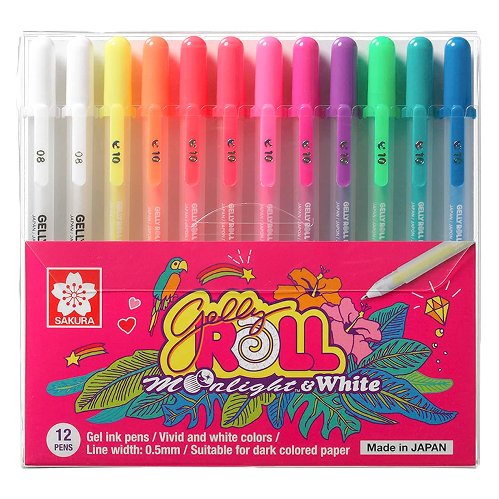 Sakura Gelly Roll Moonlight Gel Pens Set 12 Assorted Colours - Image 1