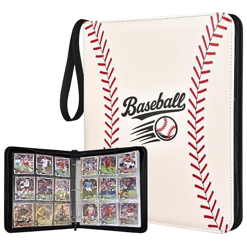 ULLTOON Baseball Card Binder 9 Pocket, 1080 Pockets Trading Card Binder with Zipper, Portable Collector Card Album Storage Organizer for Sports Cards, Game Cards, Gifts for Kids - Image 1