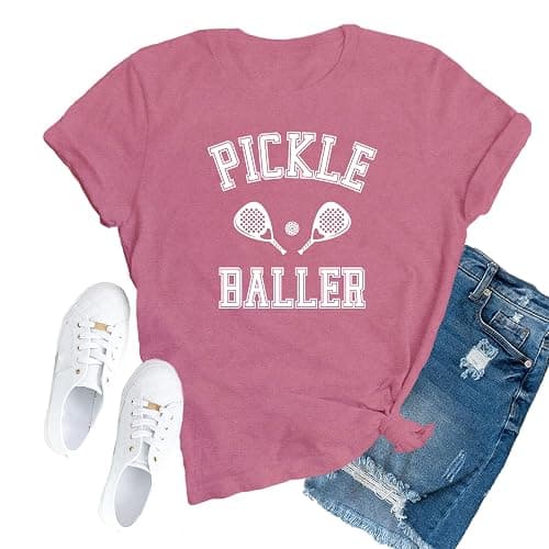 TUPOSU Pickleball Shirt for Women Pickleball Player T-Shirt Pickleball Lover Tee Tops - Image 1