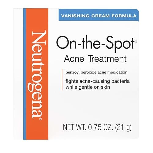 Neutrogena On-The-Spot Acne Spot Treatment Cream, 0.75 oz | 2.5% Benzoyl Peroxide, Gentle Blemish Medicine, Acne-Prone Skin, Vanishing Formula, Clinically Proven Day-1 Results - Image 1