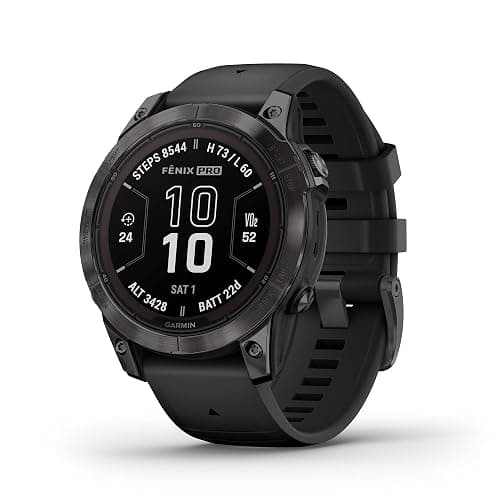 Garmin fēnix 7 Pro Sapphire Solar, Multisport GPS Smartwatch, Built-in Flashlight, Solar Charging Capability, Black - Image 1