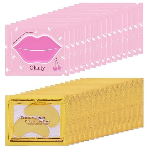30 Pairs Lip Mask & Eye Mask, Eye Patches for Puffy Eyes, Chapstick Bulk, Bridesmaid Gifts, Lip Balm Bulk, Lip Gloss Bulk, Hangover Kit, Bulk Gifts, Mothers Day Gifts, Galentines Day Decorations - Image 1