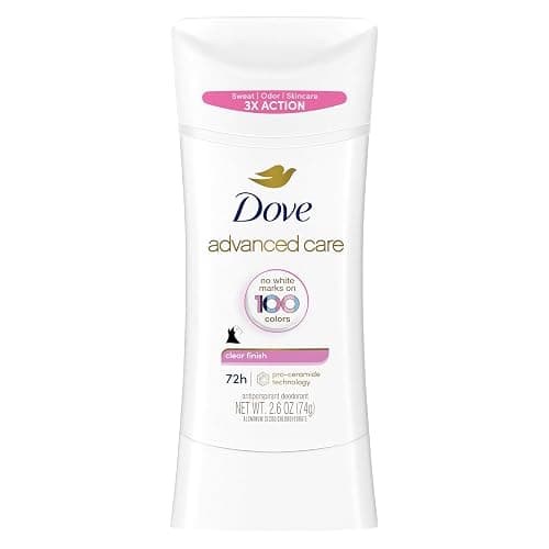 Dove Advanced Care Antiperspirant Deodorant Stick for Soft, Resilient Skin, Clear Finish with No White Marks and 72-Hour Sweat & Odor Protection, 2.6 oz - Image 1