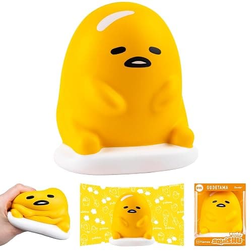Hamee SquiSHU Buddy Sanrio Gudetama the Lazy Egg, Cute Birthday Gift, Official Merchandise, Toys for Kids & Adult, Model Jumbo Squishy for Collectors - Image 1