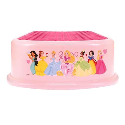Disney Princess Loving Life Step Stool - Kids Step Stool, Potty Training, Non-Slip, Bathroom, Kitchen, Lightweight - Image 1
