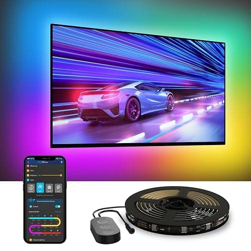 Govee TV LED Backlight,RGBIC Smart LED Strip Lights for 70-80 inch TVs, Bluetooth and Wi-Fi Control, Works with Alexa & Google Assistant, Music Sync, 99+ Scene Modes, Adapter - Image 1