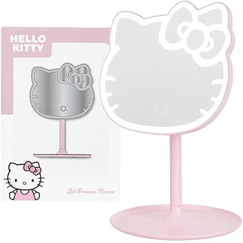 Get Trend Hello Kitty Sanrio LED Vanity Mirror with Lights for Women, Teens, Light Up Makeup Mirror for Desk, Room Decor, Kawaii Gifts for Women (Pink/Hello Kitty) - Image 1