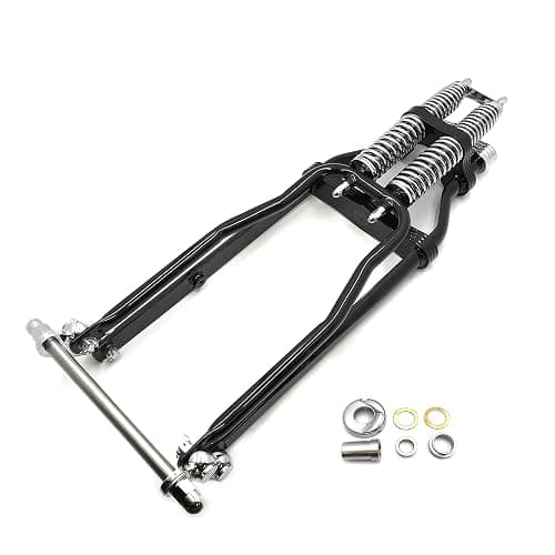 HTTMT SF002-I- BLACK SPRINGER FRONT END -2" UNDER STOCK LENGTH WISHBONE Compatible with H-D & CUSTOMS - Image 1