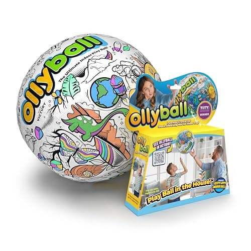 Ollyball Classic, 12" - The Ultimate Indoor Kickball for Kids and Parents! Kick it. Color it. Play Ball in The House. - Image 1