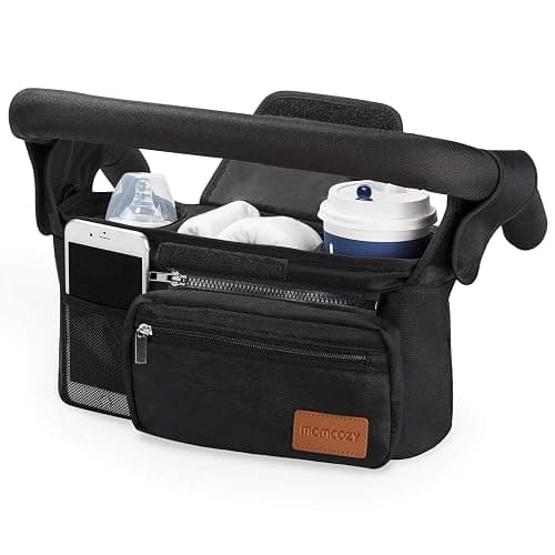 Momcozy Universal Stroller Organizer with Insulated Cup Holder Detachable Phone Bag & Shoulder Strap, Fits for Stroller like Uppababy, Baby Jogger, Britax, BOB, Umbrella and Pet Stroller - Image 1
