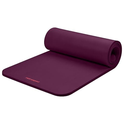 Retrospec Solana Yoga Mat 1" Thick w/Nylon Strap for Men & Women - Non Slip Exercise Mat for Home Yoga, Pilates, Stretching, Floor & Fitness Workouts - Image 1