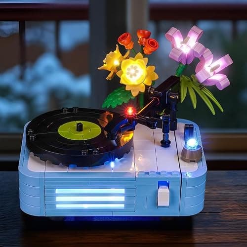 BRICKSHINING LED Lighting Compatible with Lego Record Player with Flowers 31172 - JUST Lights, Light Kit Compatible with Lego 31172, NOT Included The Model Set - Image 1