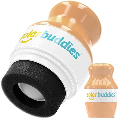 Solar Buddies Sunscreen Applicator - Single Nude - Refillable Roll on Sponge Sunscreen, Suncream & Lotion Applicator For Kids, Adults & Families - Holds 3.4fl oz, Perfect Size for Travel - Nude - Image 1