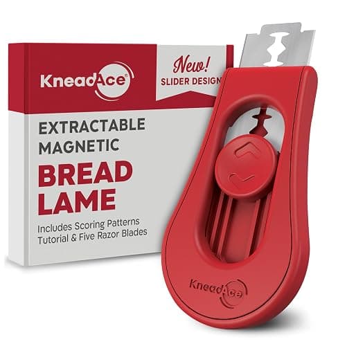 KneadAce Upgraded Extractable & Magnetic Bread Lame Dough Scoring Tool - Professional Sourdough scoring tool for Sourdough Bread baking & Bread Making Tools - Scoring Patterns booklet & 5 Razor Blades - Image 1