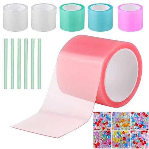 BB Hapeayou Nano Tape for Bubble Kit - 6pcs Colorful Double Sided Elastic Tape for Balloon Decorating and Crafting - Image 1